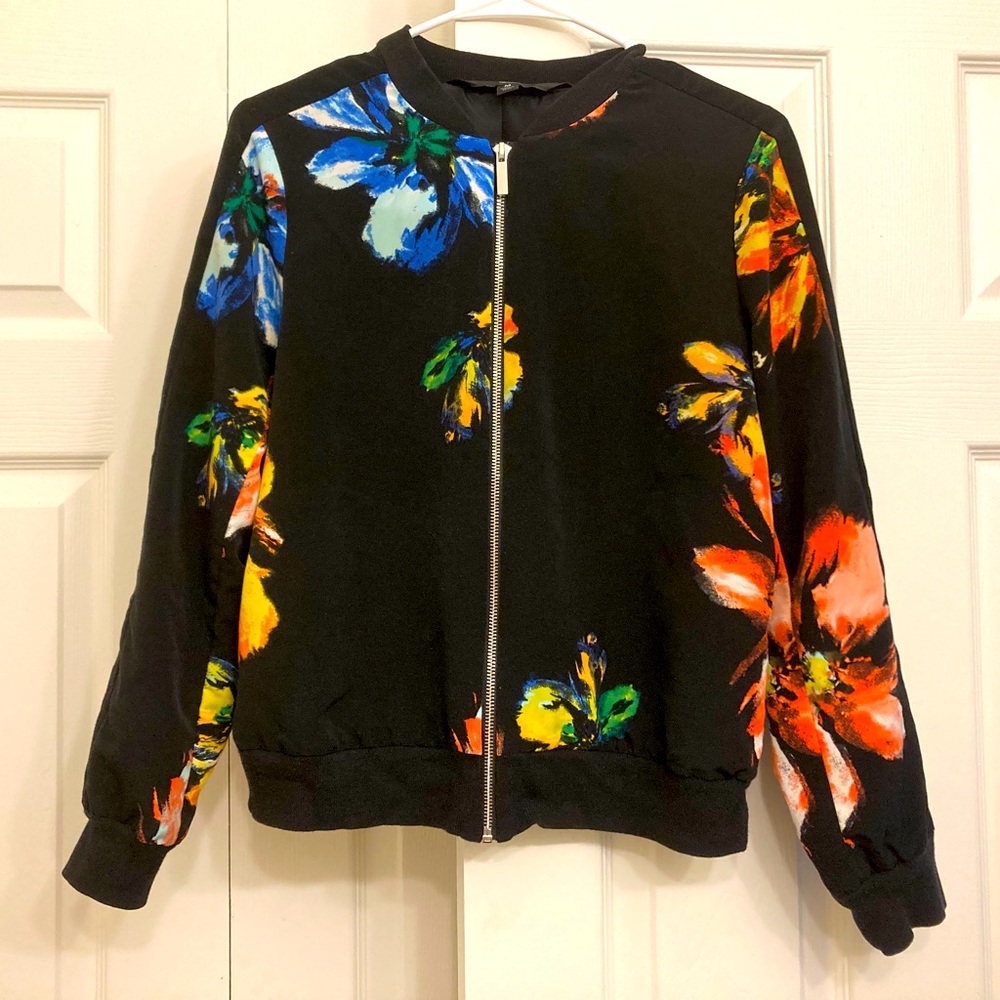 Floral Bomber Jacket